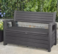 Keter Hudson Plastic Storage Bench Deck Box Supply