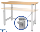 Seville Classics UltraHD® Height Adjustable Heavy Duty Workbench With Solid Wood Top, 48  x 24  For Discount