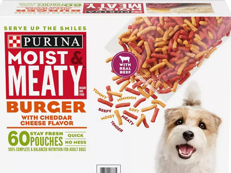 Purina Moist & Meaty Dog Food, Burger with Cheddar Cheese Flavor (6 oz., 60 ct.) For Cheap