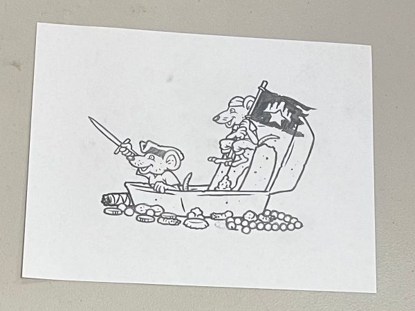 Sean Cliver   Original Art   SPoT Funny Animals Rat Pirate Ship (Pencil) For Sale