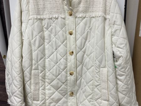 Jacket Puffer & Quilted By Chicos In White, Size: 4 For Sale