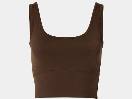 CROPPED TANK - CHOC For Sale