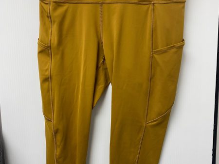 Athletic Pants By Lululemon In Gold, Size: 10 For Discount