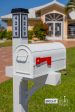 Solar Illuminated White Single Post Two Door Mailbox Online now