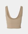 CROPPED TANK - TAUPE Cheap