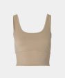 CROPPED TANK - TAUPE Cheap