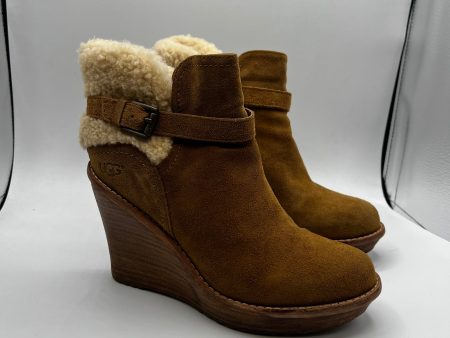 Boots Ankle Heels By Ugg In Brown, Size: 7.5 Hot on Sale