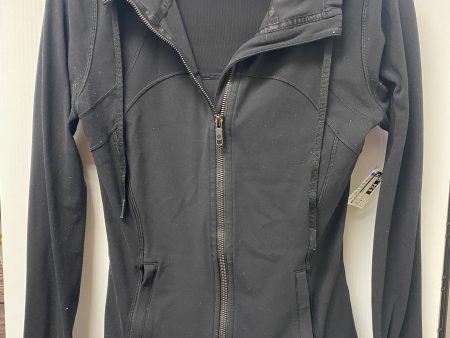 Athletic Jacket By Lululemon In Black, Size: 6 For Discount