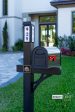 Solar Illuminated Black Single Post Two Door Mailbox Kit Hot on Sale