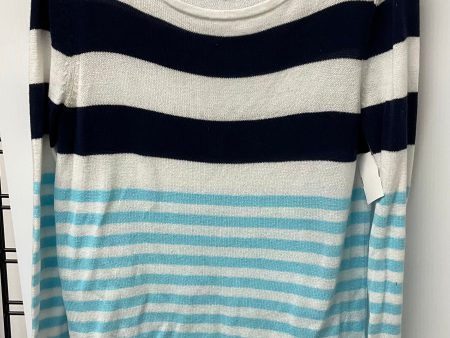 Top Long Sleeve By Lilly Pulitzer In Blue & White, Size: S For Sale