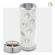 T658   Tall Pet Tealight Urn Pearl White & Bru Pewter Online Sale