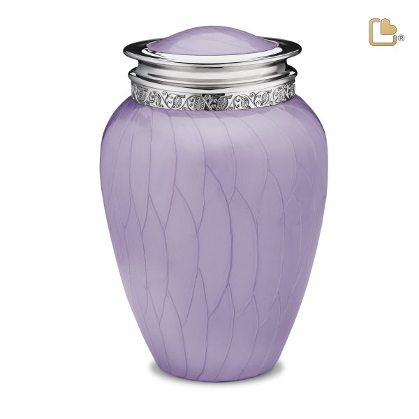 A298   Blessing Standard Adult Urn Pearl Lavender & Pol Silver Online Sale