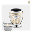 T250   Elegant Floral Tealight Urn Pol Silver Online Hot Sale