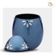 A271   Nirvana Azure Standard Adult Urn Blue & Bru Pewter w Crystal Online now