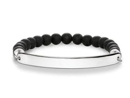 Engravable Bracelet Obsidian Beads Online