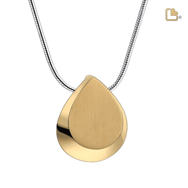 PD1025   Drop Ashes Pendant Pol & Bru Gold Vermeil Cheap