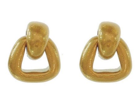 Small Triangle Door Knocker Clip Earrings Discount