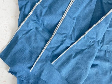 Vintage Wash Chambray Indian Cotton For Sale