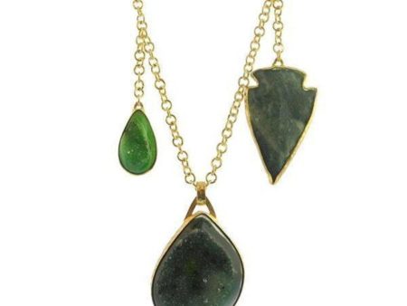 Green Drusy, Arrowhead Agate Necklace Discount