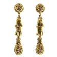 Golden Aurum Baguette Teardrop Clip Earrings Fashion