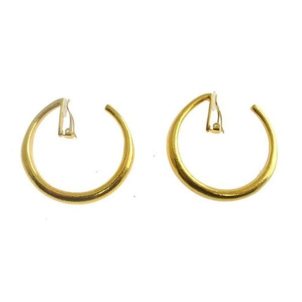 Hoop Earrings with Clip Closure on Sale