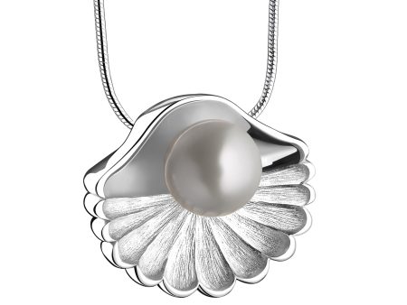 PD1480   SeaShell Pearl Ashes Pendant Pol & Bru Silver Cheap