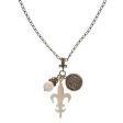 Necklace Fleur de Lis charm Discount