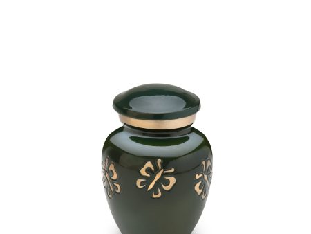 K571   Divine Butterfly Quest Keepsake Urn Green & Bru Gold For Cheap