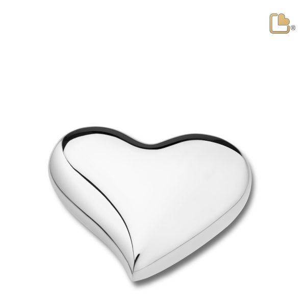 K603   Heart Keepsake Urn Pol Silver For Discount