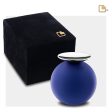 K1073   Crescent Sphere Keepsake Urn Navy & Pol Silver Online Hot Sale