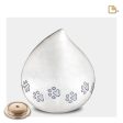 P635M   LoveDrop Medium Pet Urn Pearl White & Bru Pewter For Discount