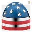 A272   Stars & Stripes Standard Adult Urn Pearl Blue & Pol Silver Fashion