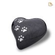 P640L   Large Heart Pet Urn Pearl Midnight & Bru Pewter Cheap