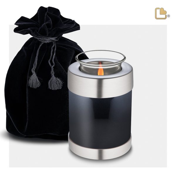 T650   Tealight Urn Midnight & Bru Pewter Cheap