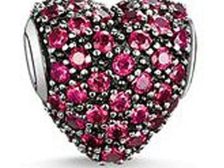 Karma Bead Red Pave Heart on Sale