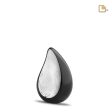 K582   TearDrop Keepsake Urn Black & Hmd Silver Cheap