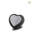 H583   Drop Heart Keepsake Urn Black & Bru Pewter Online now