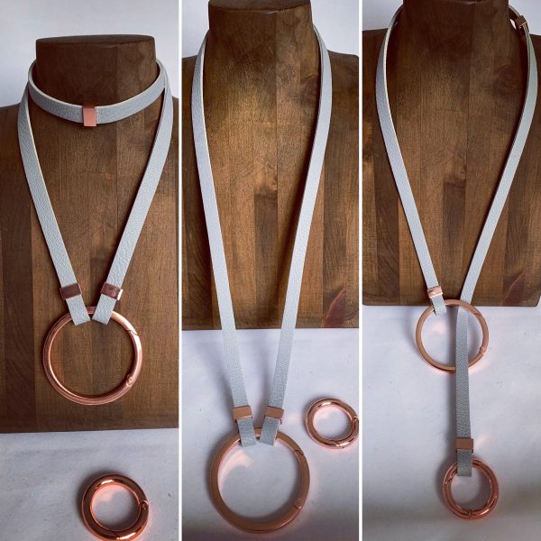 Dove Avril Edge Strand Necklace with Circle Hardware Rose Gold-Wholesale Online Hot Sale