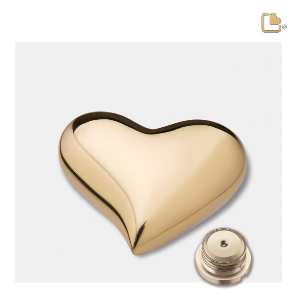 K602   Heart Keepsake Urn Pol Gold Online Sale