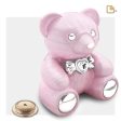 C1010   CuddleBear Child Urn Pearl Pink & Pol Silver w Crystal For Discount