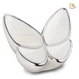 A1042   Wings of Hope Standard Adult Urn Pearl White & Pol Silver on Sale