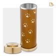 T657   Tall Pet Tealight Urn Bronze & Bru Gold Fashion