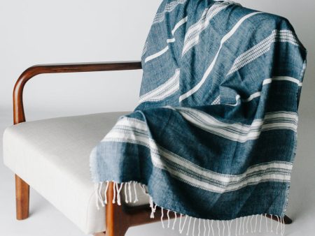 Aden Throw – Navy   Natural Discount