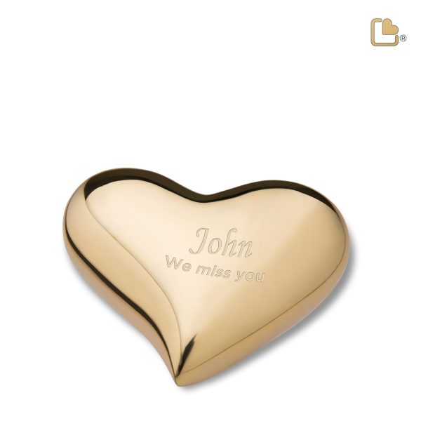 K602   Heart Keepsake Urn Pol Gold Online Sale