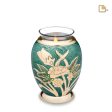 T221   Rose Tealight Urn Green & Pol Gold Hot on Sale