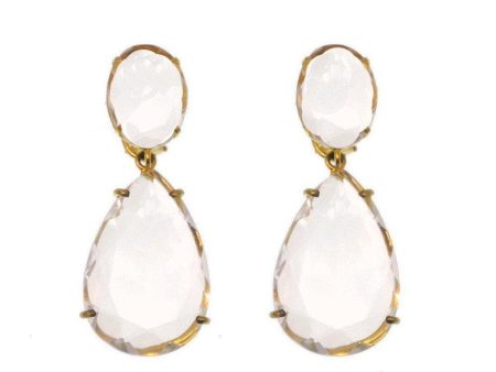 Clear Quartz Teardrop Earrings Online Sale