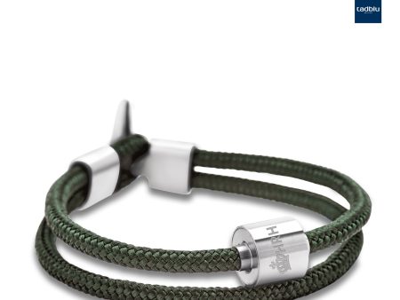 TB-BC10-M   Memento Bracelet (M)  Cord Brushed Ashes Bead Nato Green For Cheap