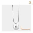 PD1077   Tulip Ashes Pendant Pearl White & Pol Silver For Discount