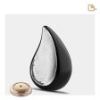 P582   TearDrop Medium Urn Black & Hmd Silver Hot on Sale