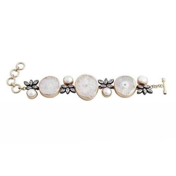 Atelier Mon Solar Druzy and Pearl Bracelet Fashion